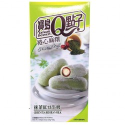 Green Tea Red Bean Mochi Roll