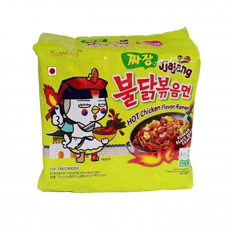 5 db-os Samyang Jjajang csípős és fűszeres instant tészta csomag