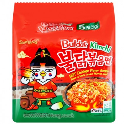 5 db-os Samyang Kimchi csípős és fűszeres instant tészta csomag