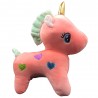 Cute unicorn plush with colorful hearts - 38 cm