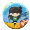 Cute girl with beachball coin wallet