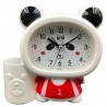Red cute Panda Baby clock with pen holder