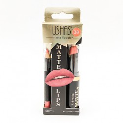 Ushas matt lipstick + lip pencil No.8