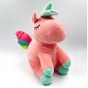 Cute pink unicorn plush with colorful wings - 35 cm