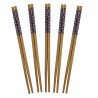 Purple sakura chopsticks set