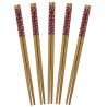 Red sakura chopsticks set