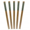 Green sakura chopsticks set