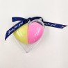 Makeup sponge in heart-shaped box with bow(yellow and pink)