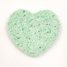 Rose Cosmetics Face Wash Sponge (green, heart-shaped)