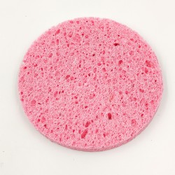 Rose Cosmetics Face Wash Sponge (pink, big round-shaped)