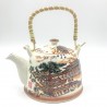 Oriental porcelain teapot with filter