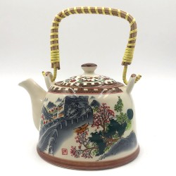 Kínai nagy fal porcelán teáskanna szűrővel
