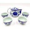 Blue Peony Chinese Tea Set