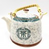 Oriental flower porcelain teapot with filter