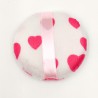 Rose Cosmetics Powder Puff (small sized with pink hearts)