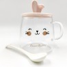Transparent "Sweet Rabbit" pink mug