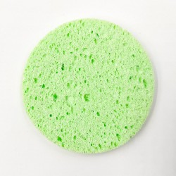 Rose Cosmetics Face Wash Sponge (green, big round-shaped)