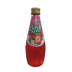Strawberry-Basil Seeds Drink