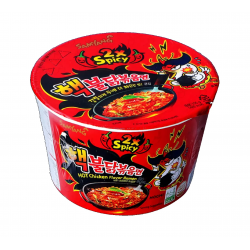 Samyang 2x Spicy Chicken Roasted Noodles in bowl