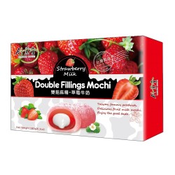 Bamboo House Double Filling Mochi – Strawberry Milk Flavor 180g