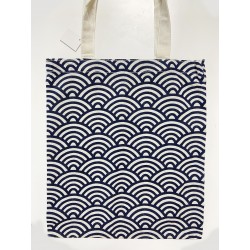 Japanese Seigaiha Wave Pattern Tote Bag