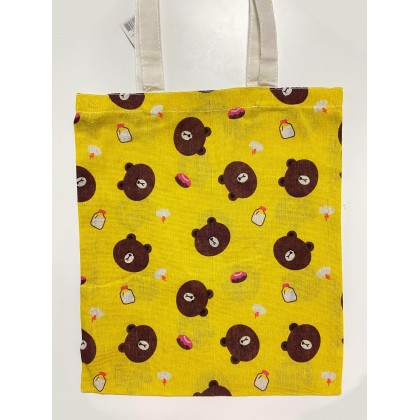 Cute Bear Print Tote Bag 