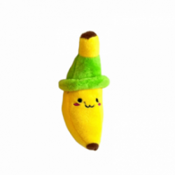 Plüss Banán Kulcstartó 12cm - Zöld